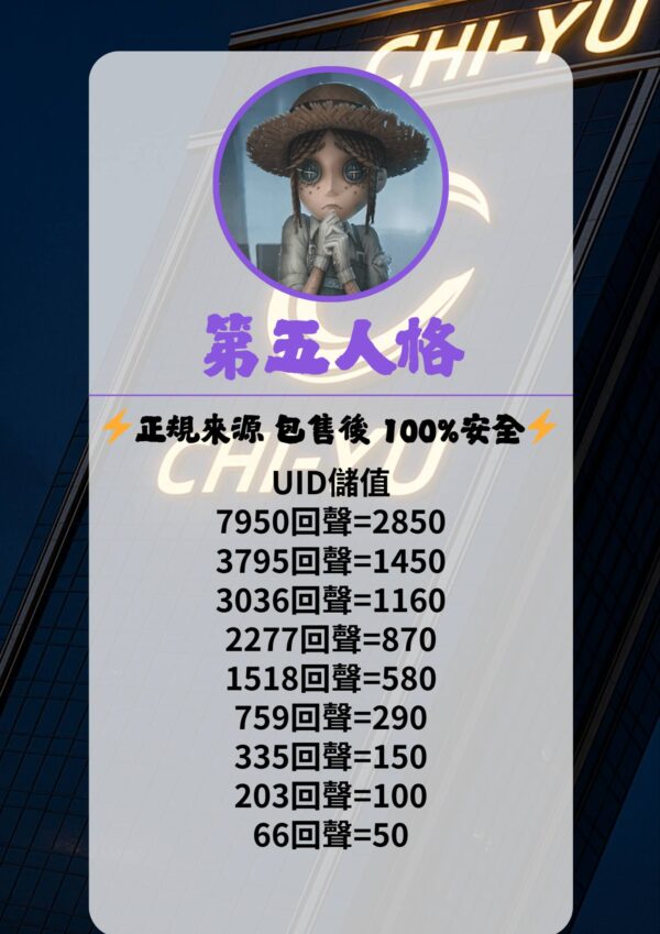 第五人格 免上號UID直充
